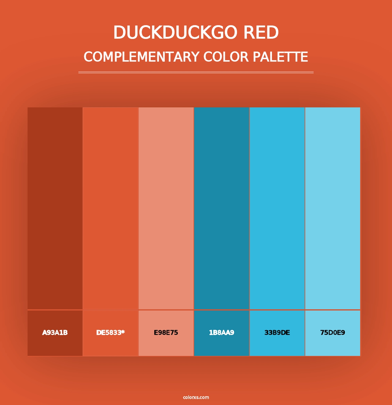 DuckDuckGo Red - Complementary Color Palette