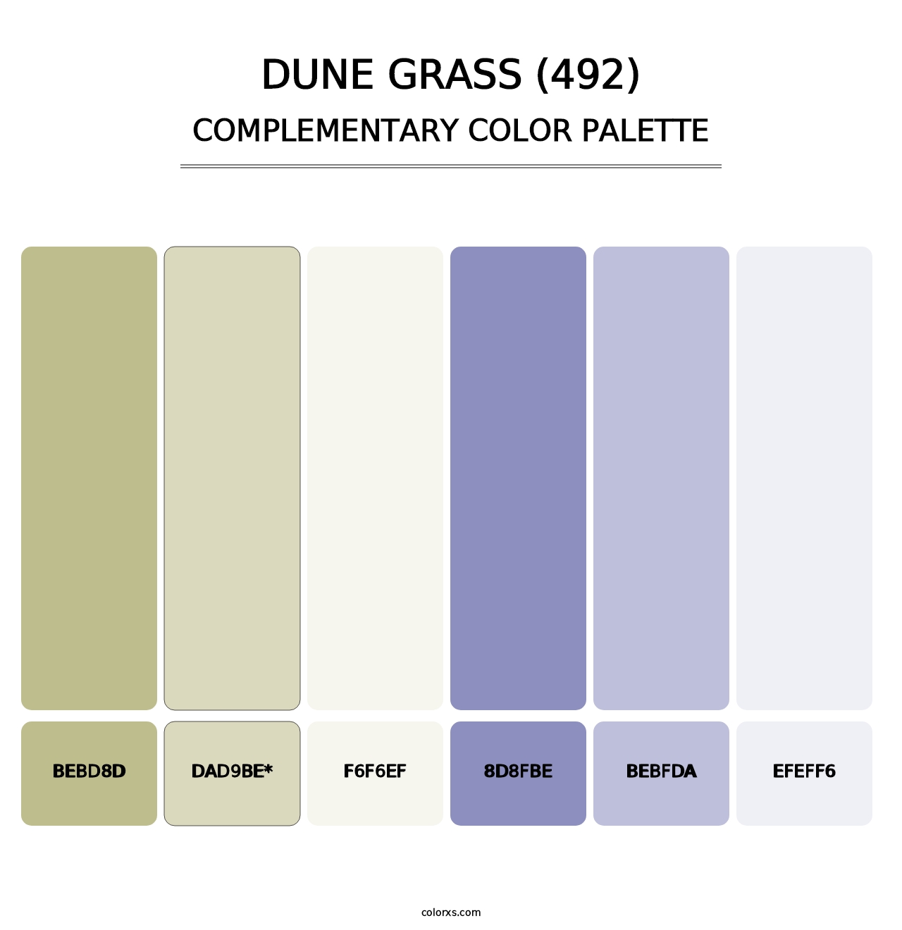 Dune Grass (492) - Complementary Color Palette