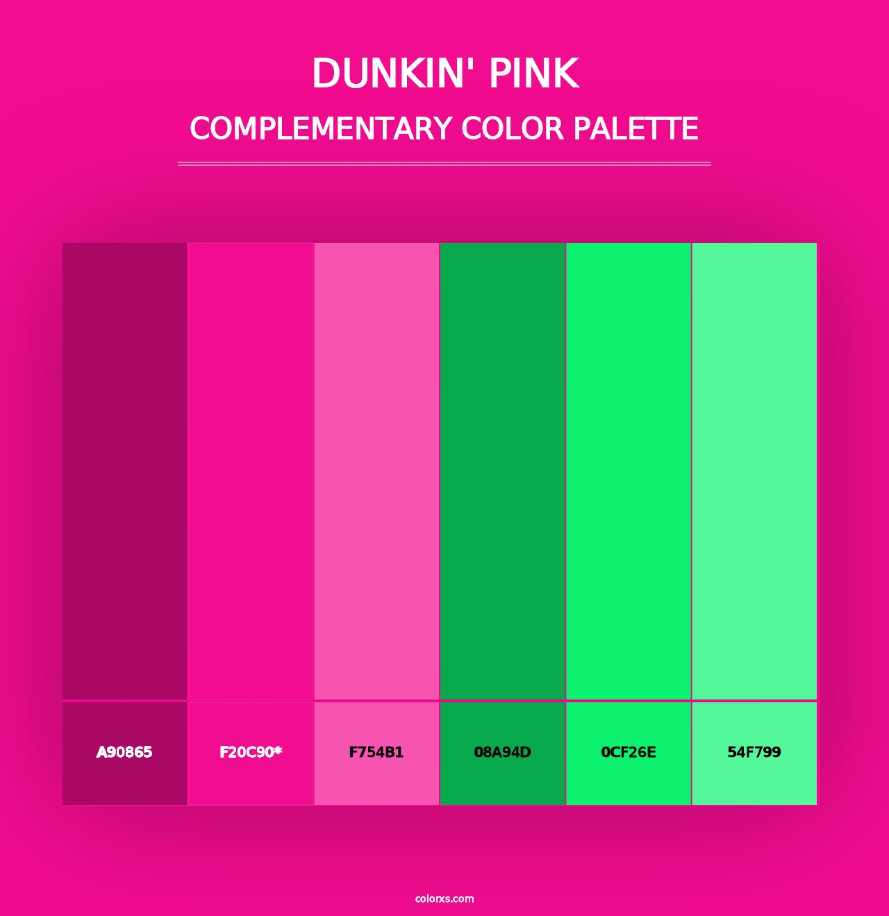 Dunkin' Pink - Complementary Color Palette