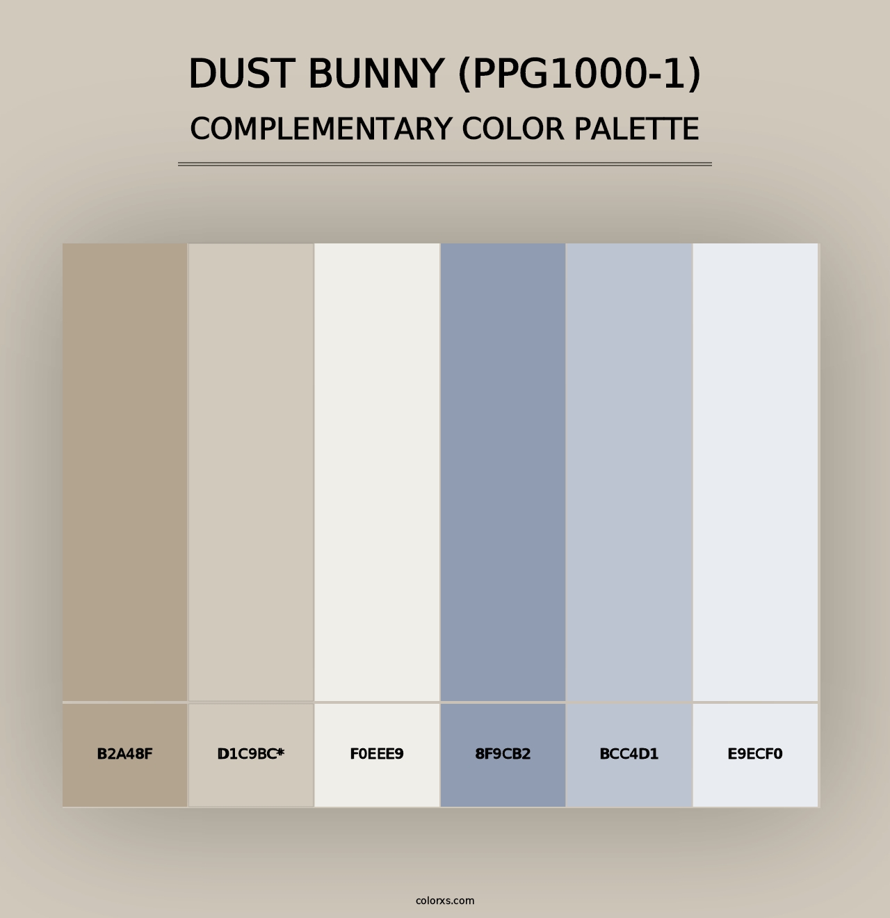 Dust Bunny (PPG1000-1) - Complementary Color Palette