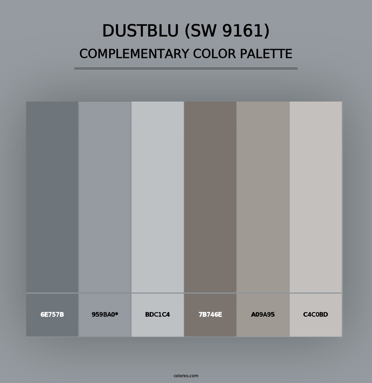 Dustblu (SW 9161) - Complementary Color Palette