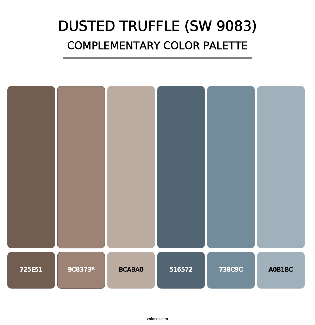 Dusted Truffle (SW 9083) - Complementary Color Palette