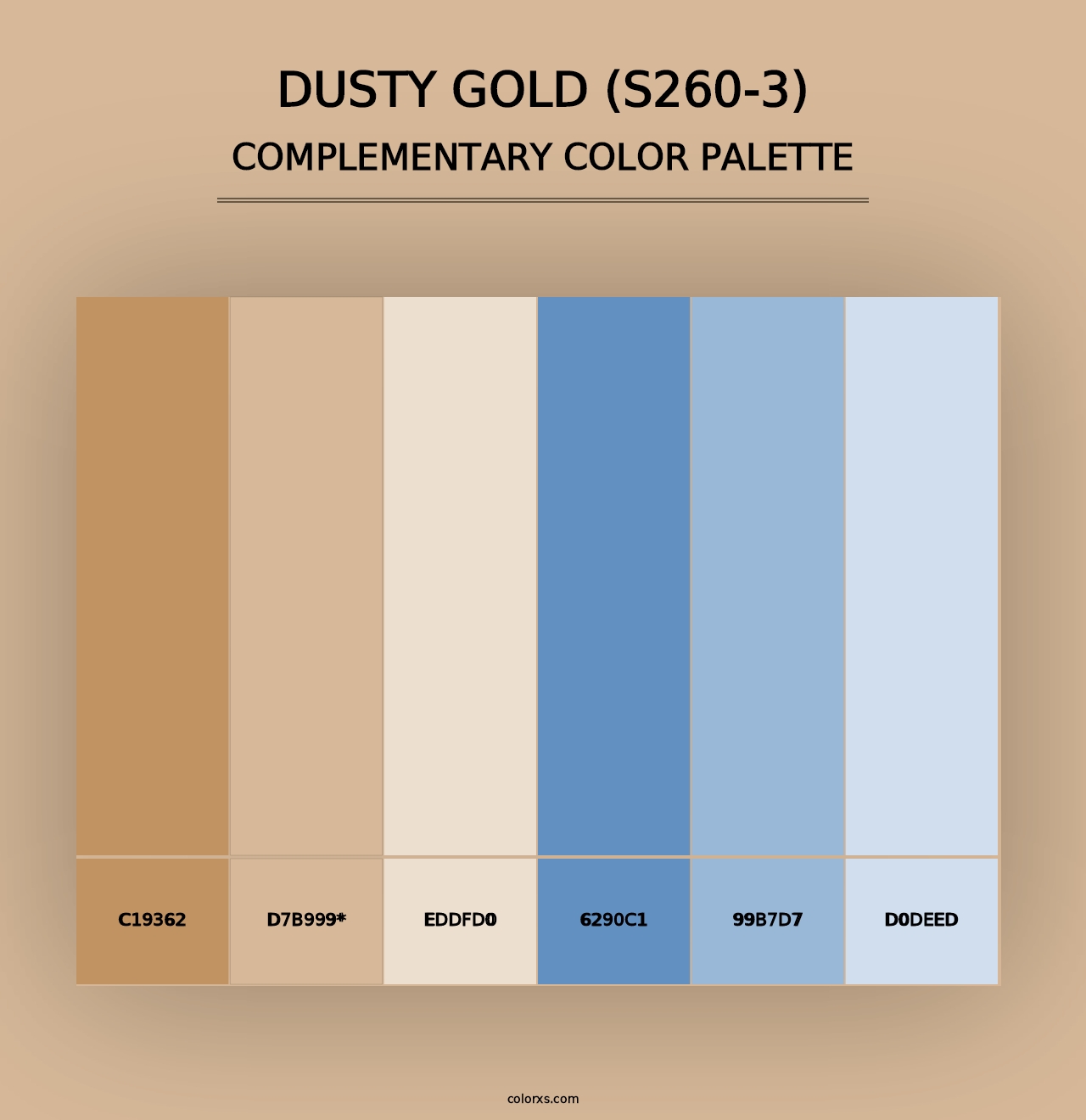 Dusty Gold (S260-3) - Complementary Color Palette