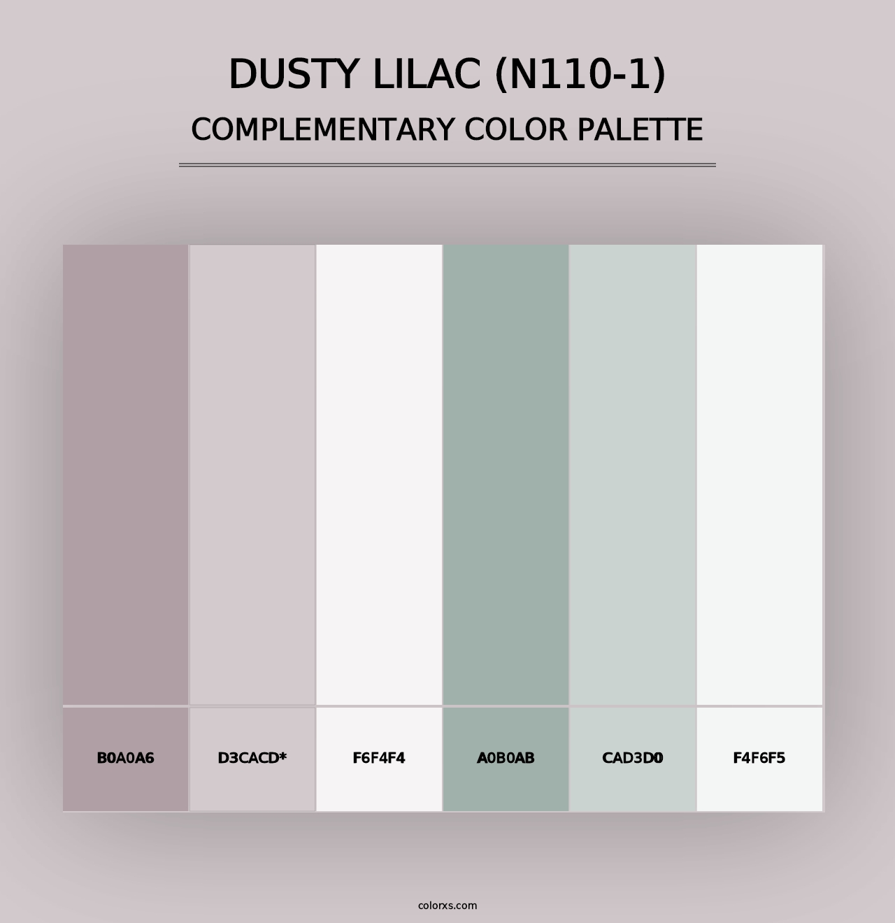 Dusty Lilac (N110-1) - Complementary Color Palette