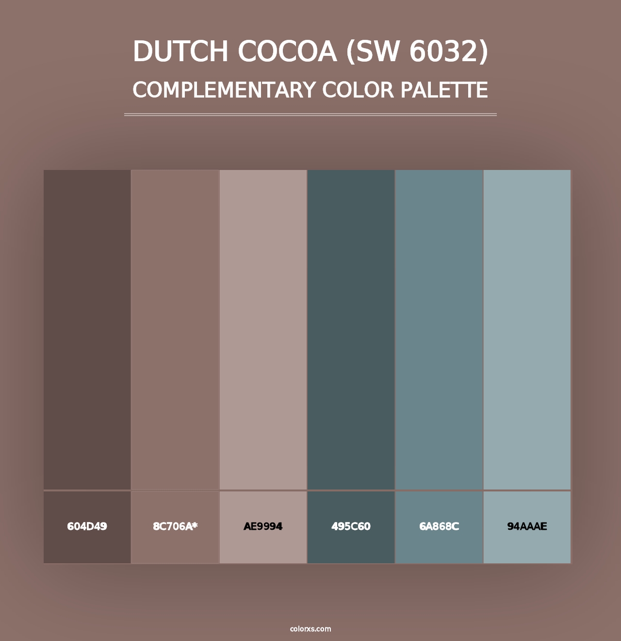 Dutch Cocoa (SW 6032) - Complementary Color Palette