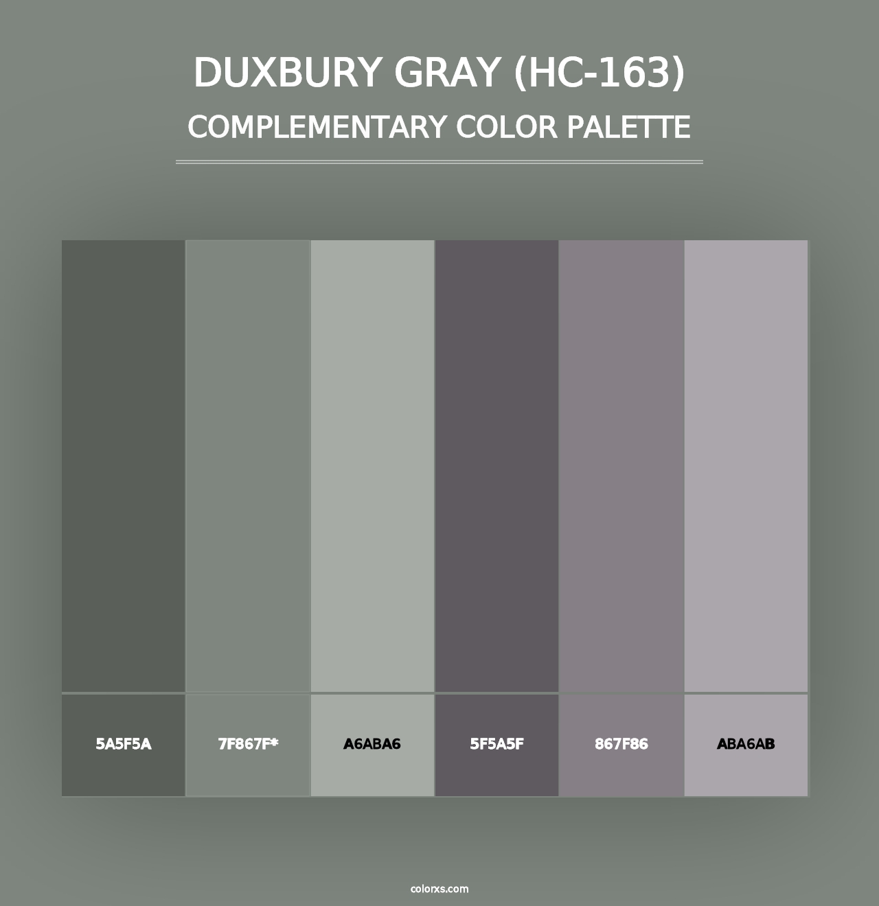 Duxbury Gray (HC-163) - Complementary Color Palette