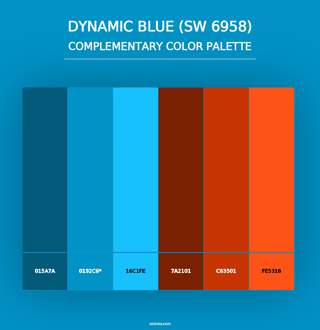 Dynamic Blue (SW 6958) - Complementary Color Palette