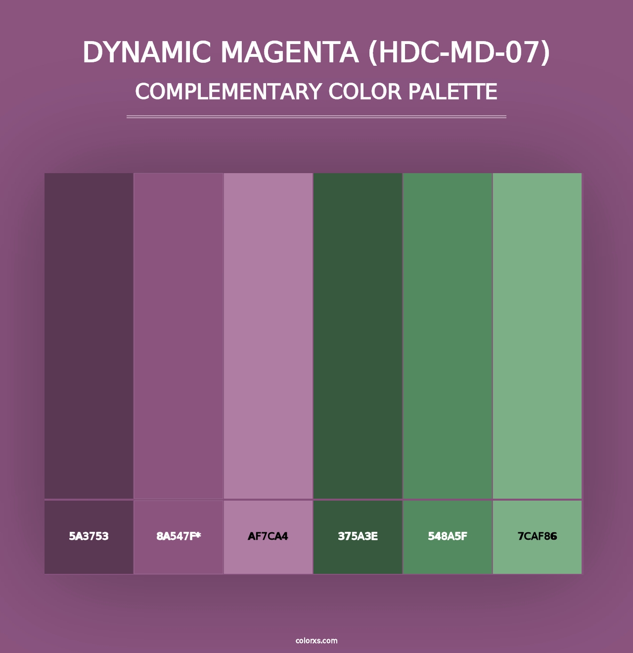 Dynamic Magenta (HDC-MD-07) - Complementary Color Palette