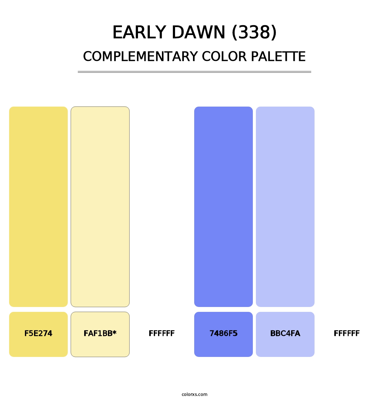 Early Dawn (338) - Complementary Color Palette