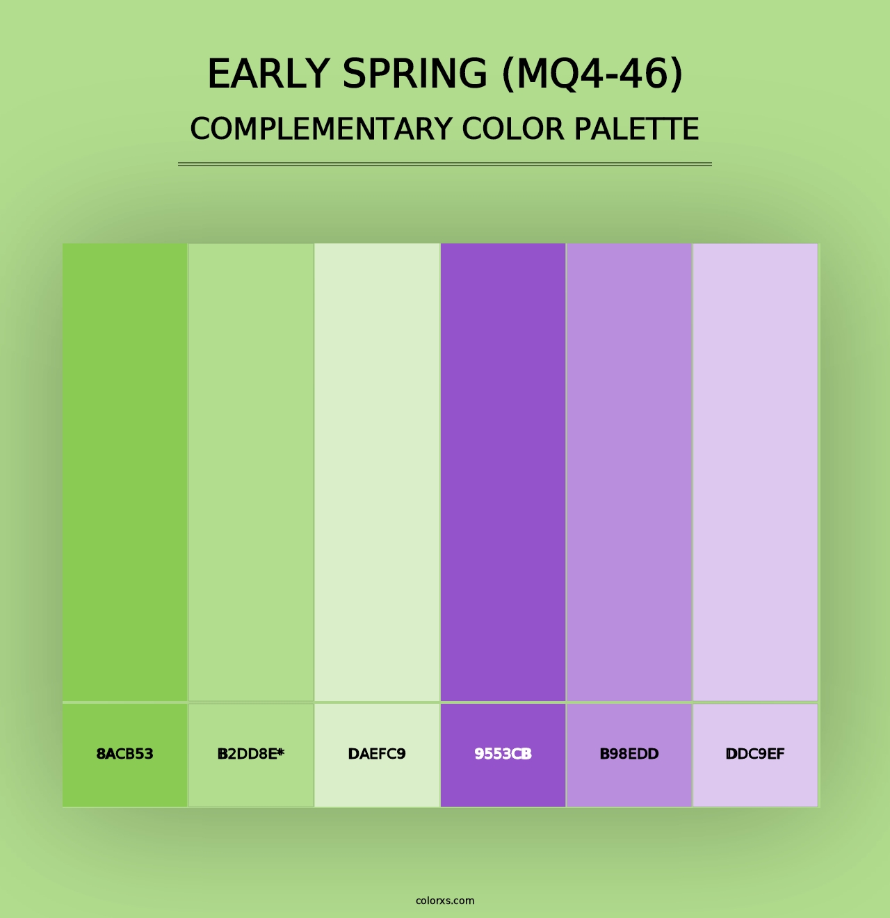 Early Spring (MQ4-46) - Complementary Color Palette