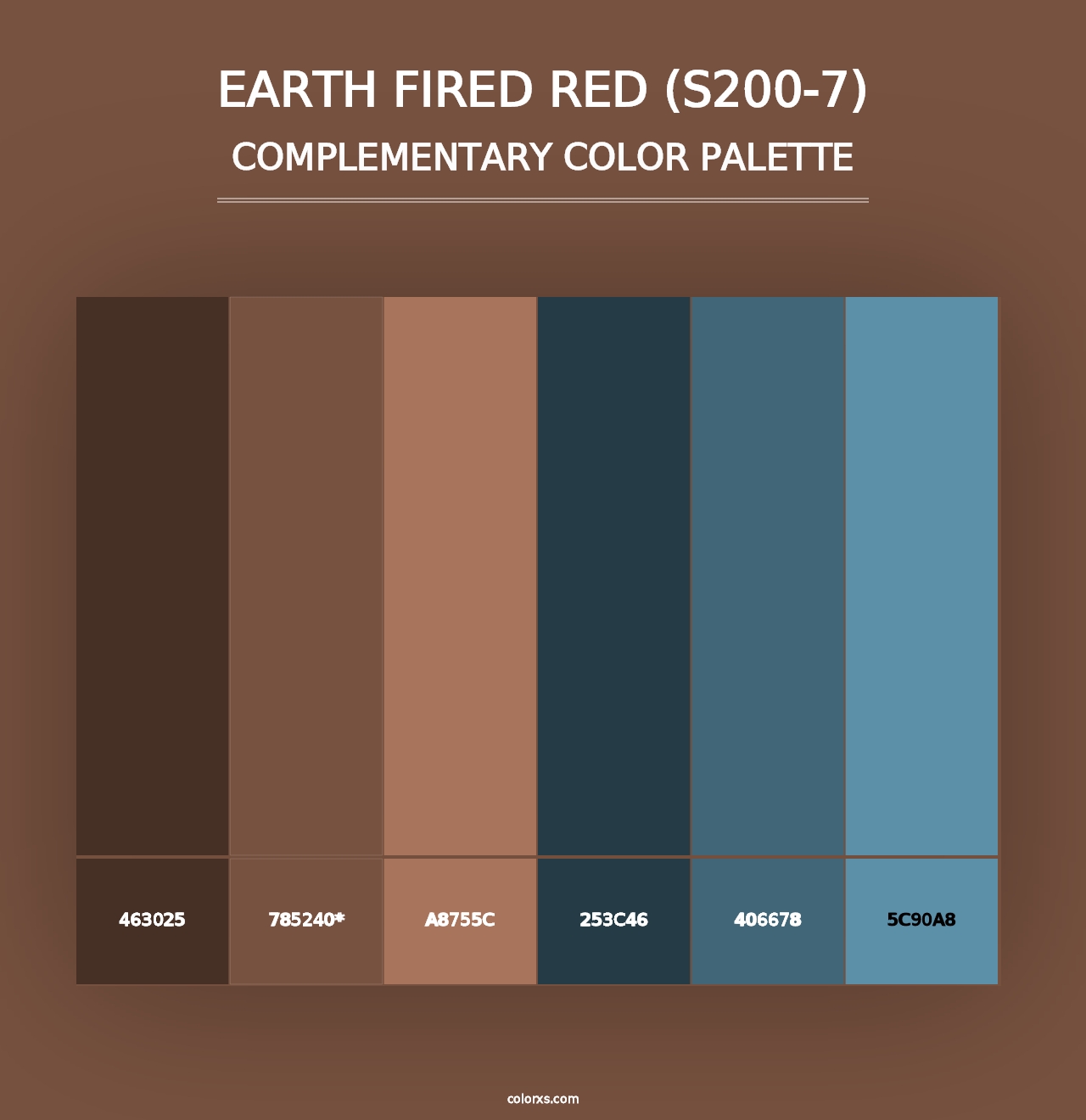 Earth Fired Red (S200-7) - Complementary Color Palette