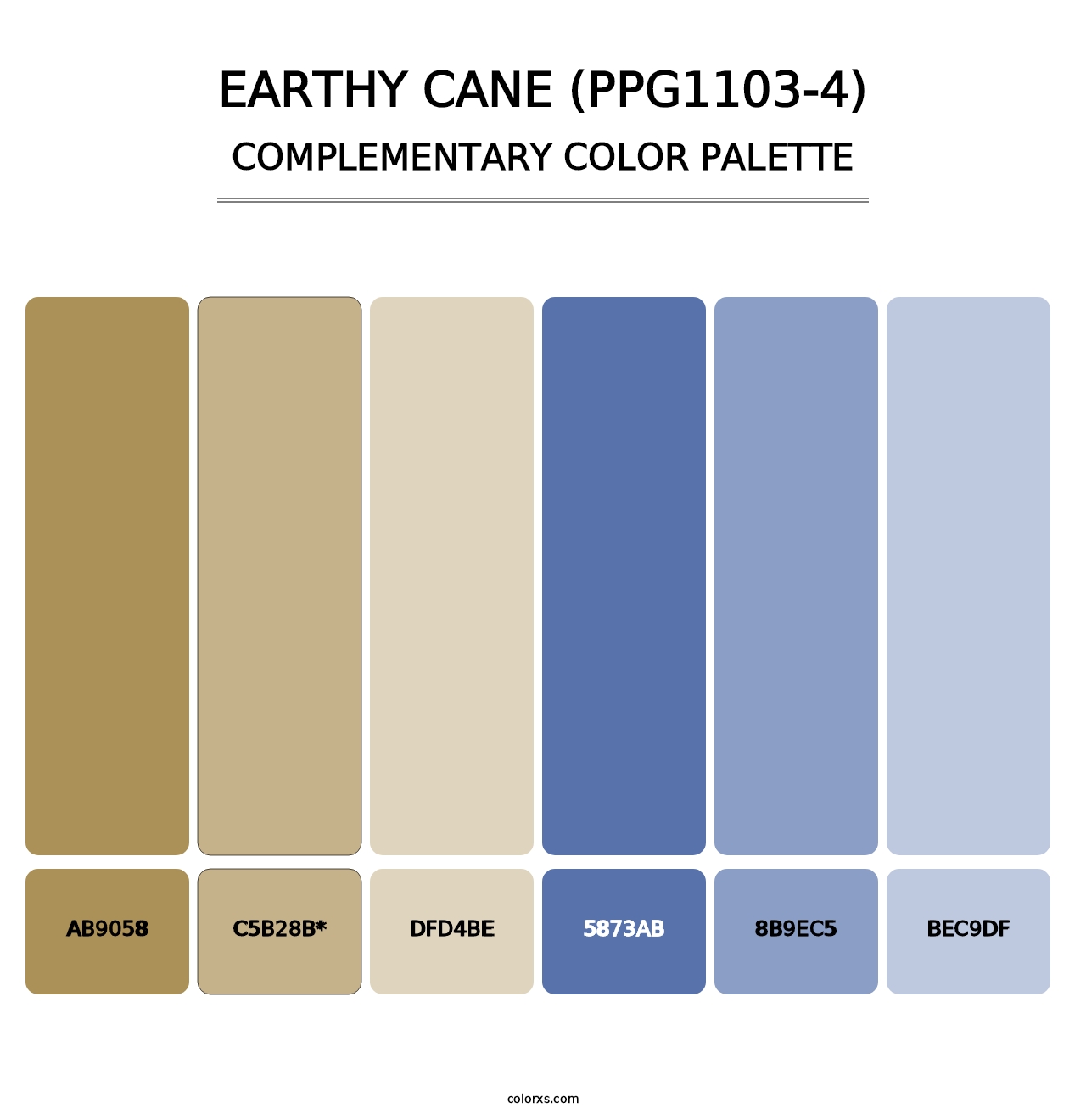 Earthy Cane (PPG1103-4) - Complementary Color Palette