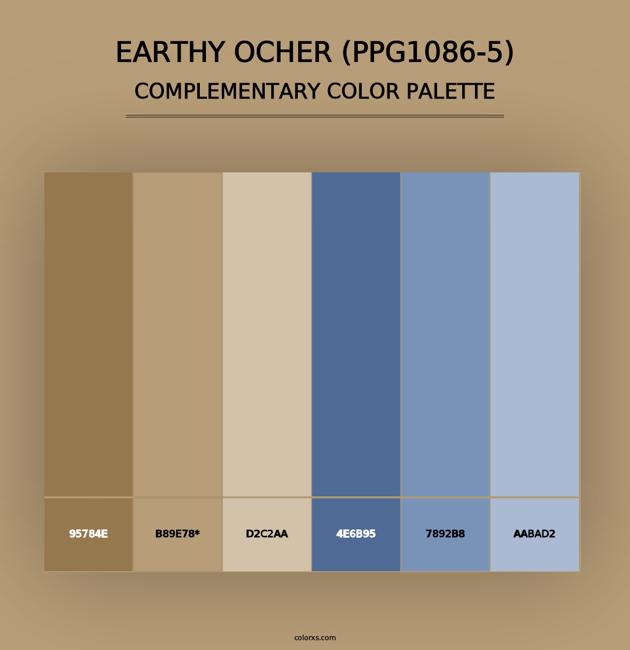 Earthy Ocher (PPG1086-5) - Complementary Color Palette