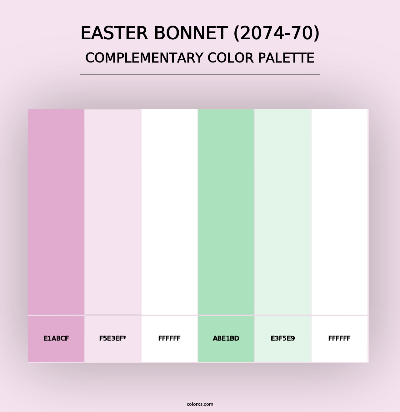 Easter Bonnet (2074-70) - Complementary Color Palette