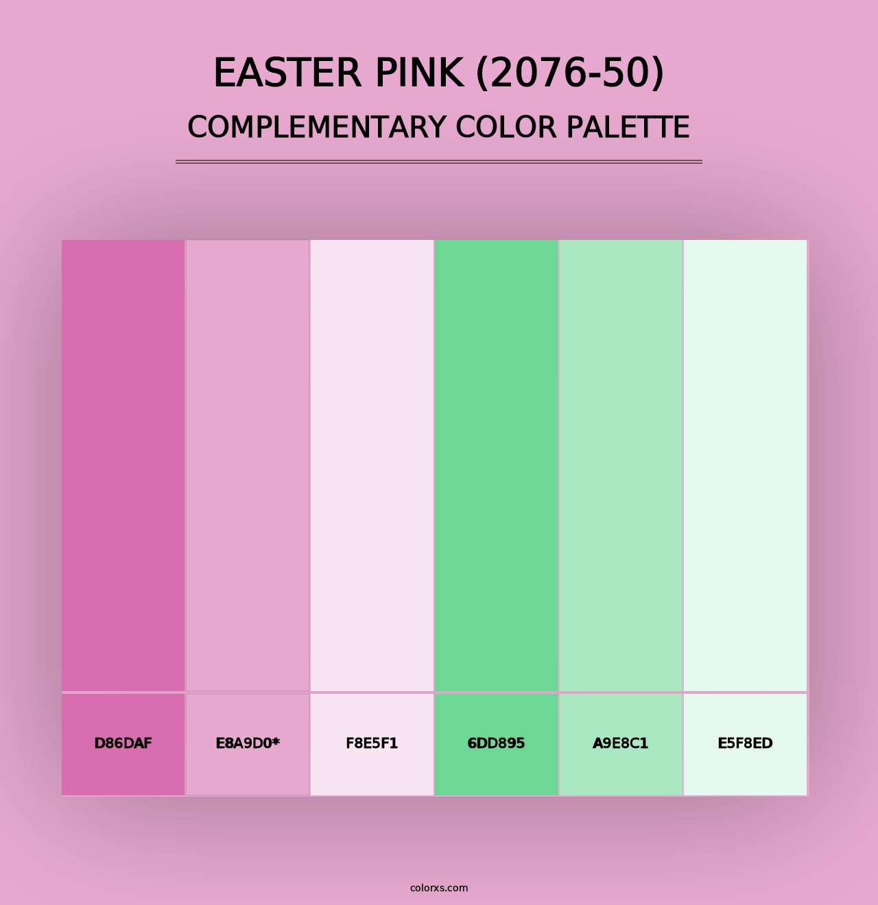 Easter Pink (2076-50) - Complementary Color Palette