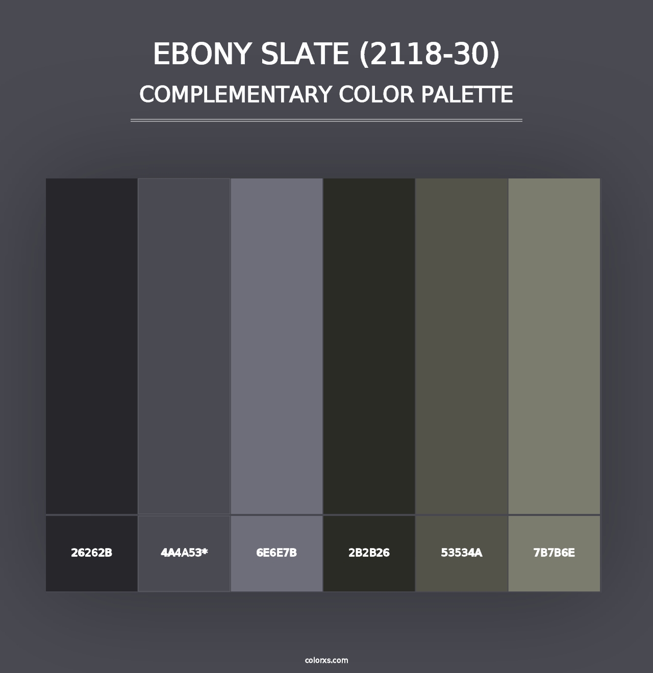 Ebony Slate (2118-30) - Complementary Color Palette