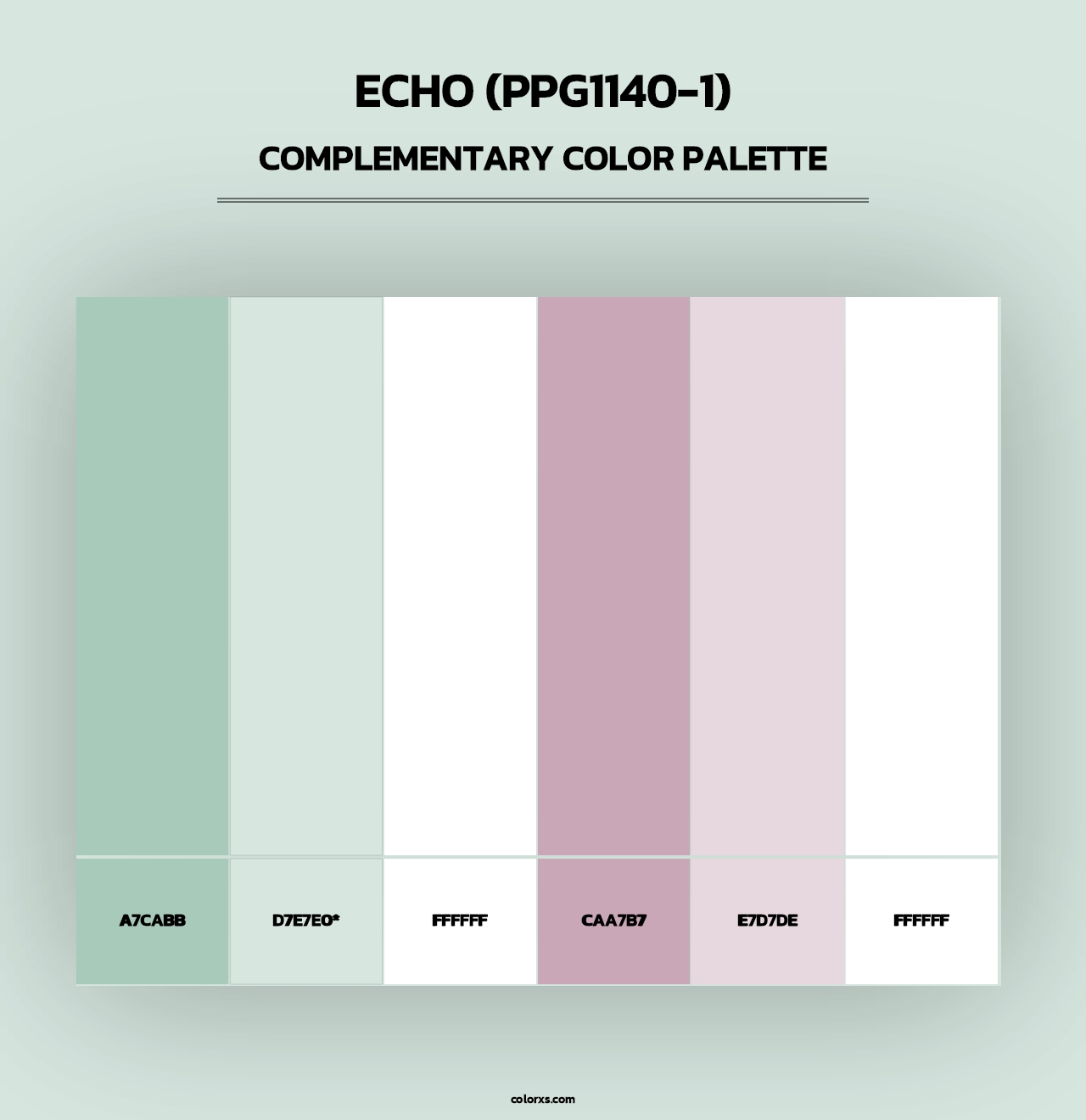 Echo (PPG1140-1) - Complementary Color Palette