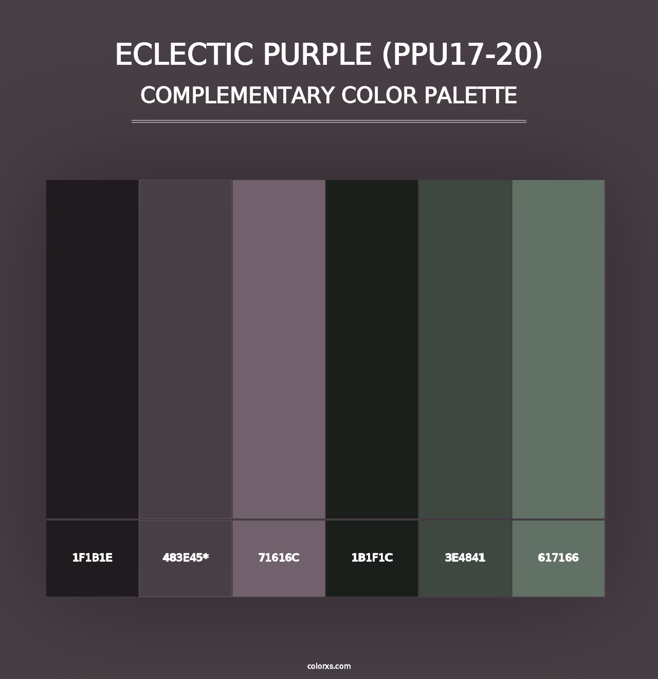 Eclectic Purple (PPU17-20) - Complementary Color Palette