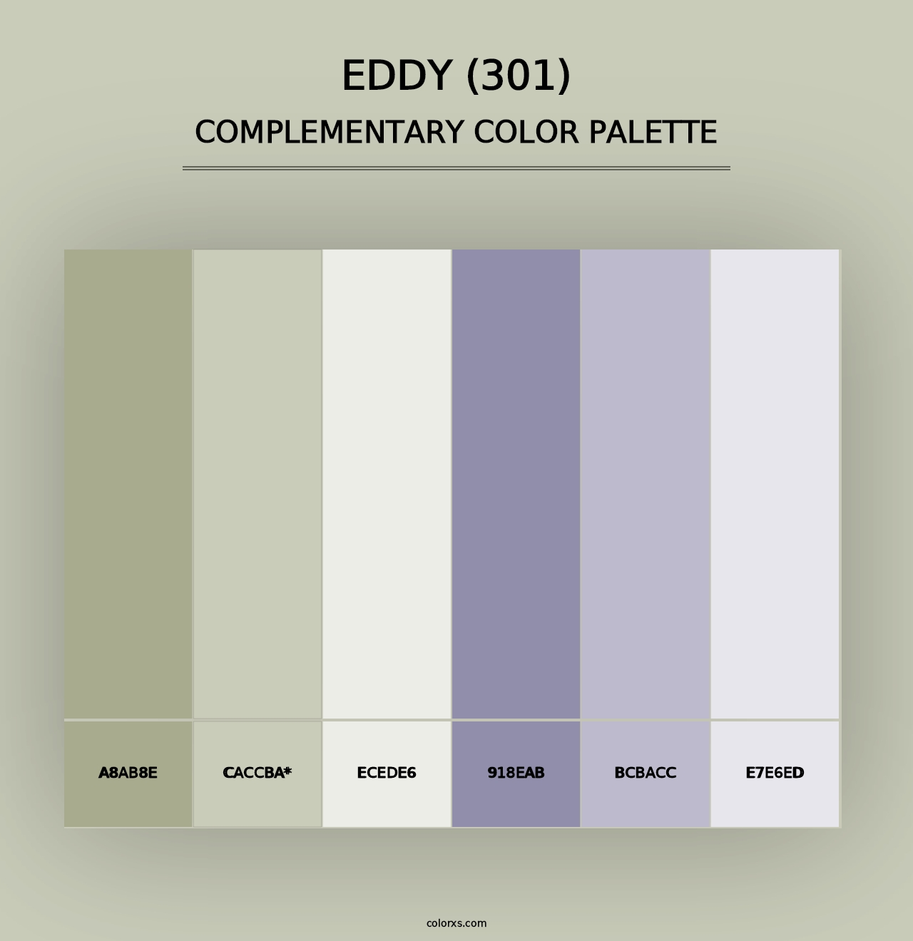 Eddy (301) - Complementary Color Palette