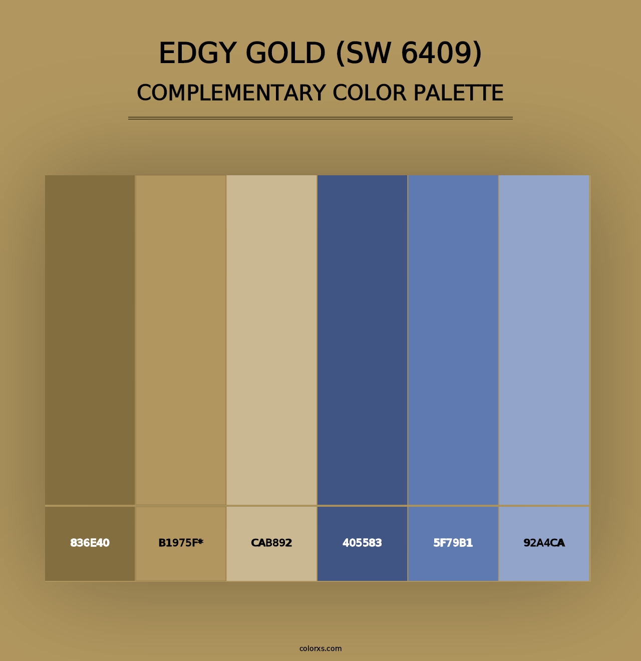 Edgy Gold (SW 6409) - Complementary Color Palette