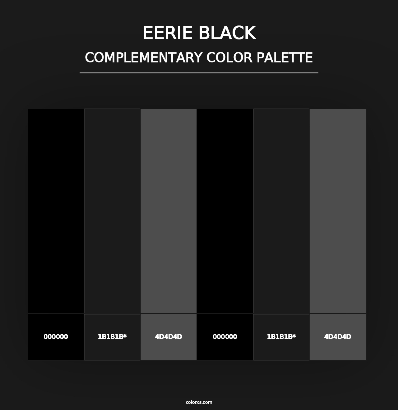 Eerie Black - Complementary Color Palette