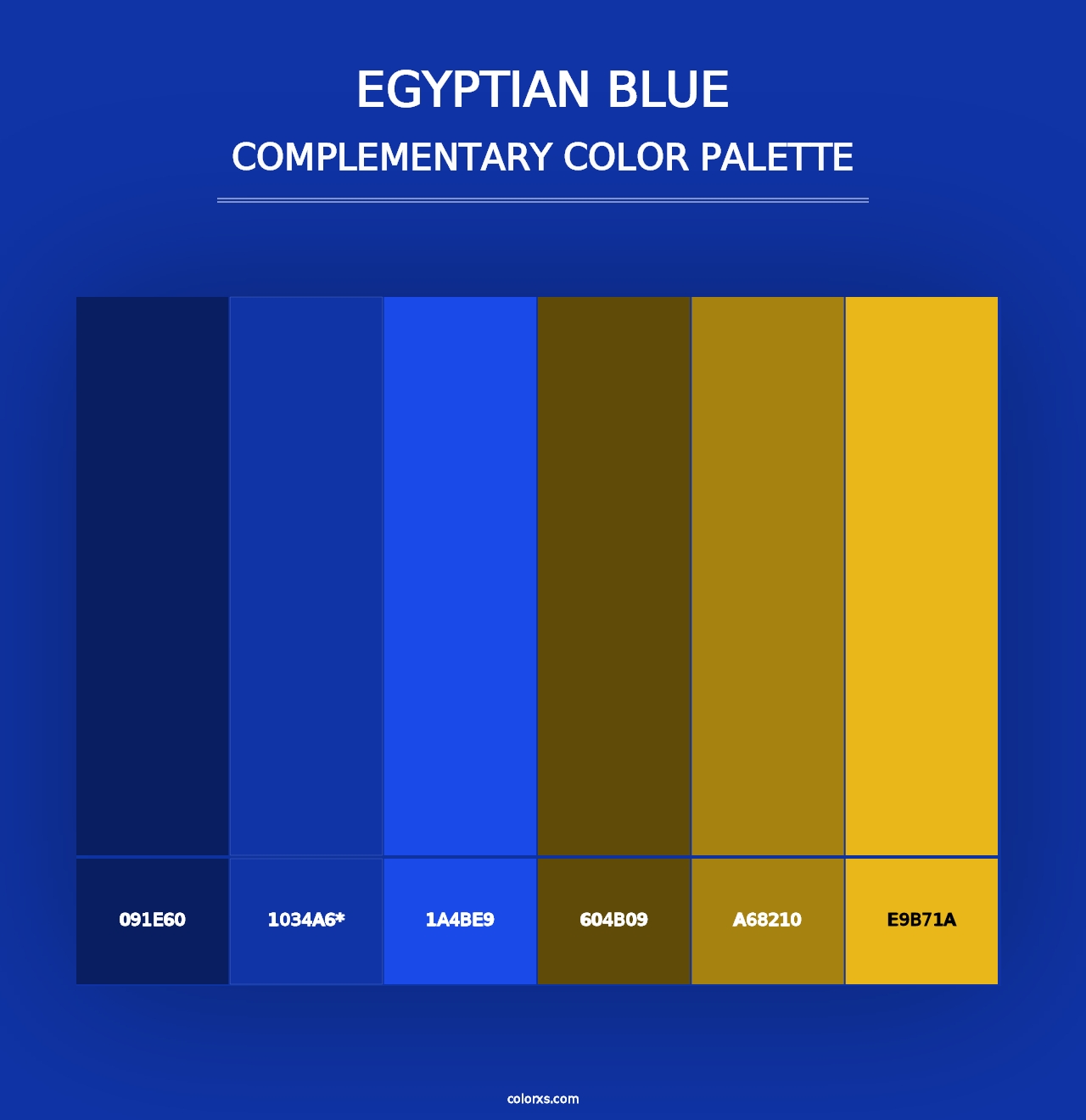 Egyptian blue - Complementary Color Palette