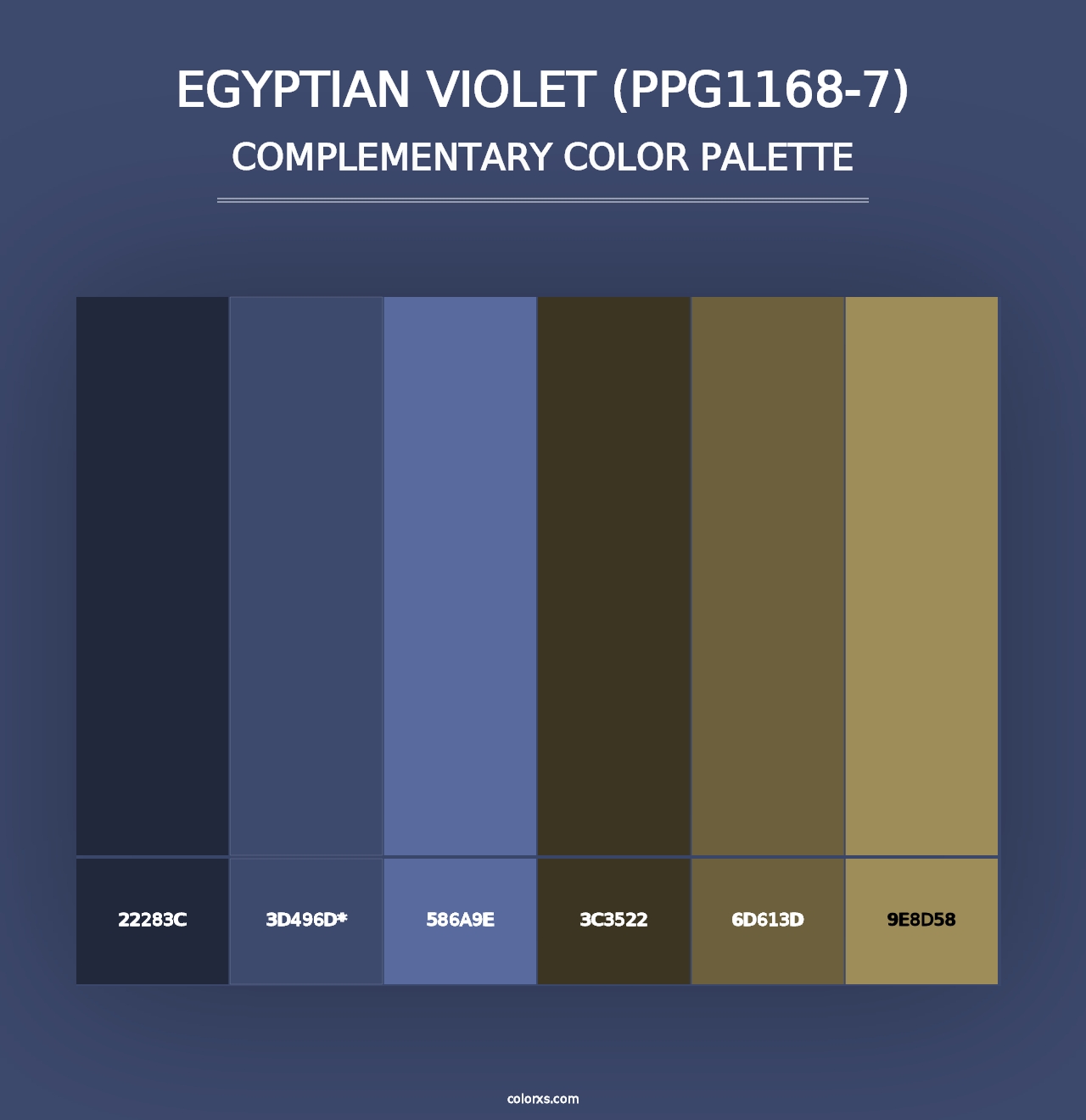 Egyptian Violet (PPG1168-7) - Complementary Color Palette