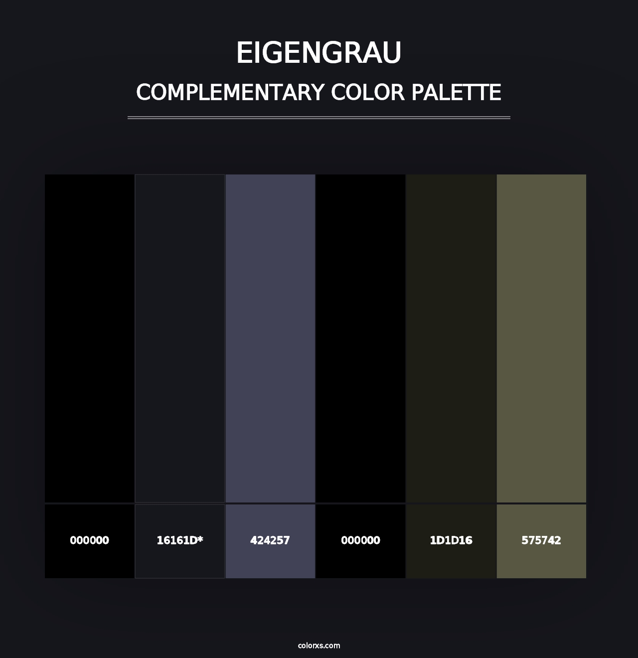 Eigengrau - Complementary Color Palette