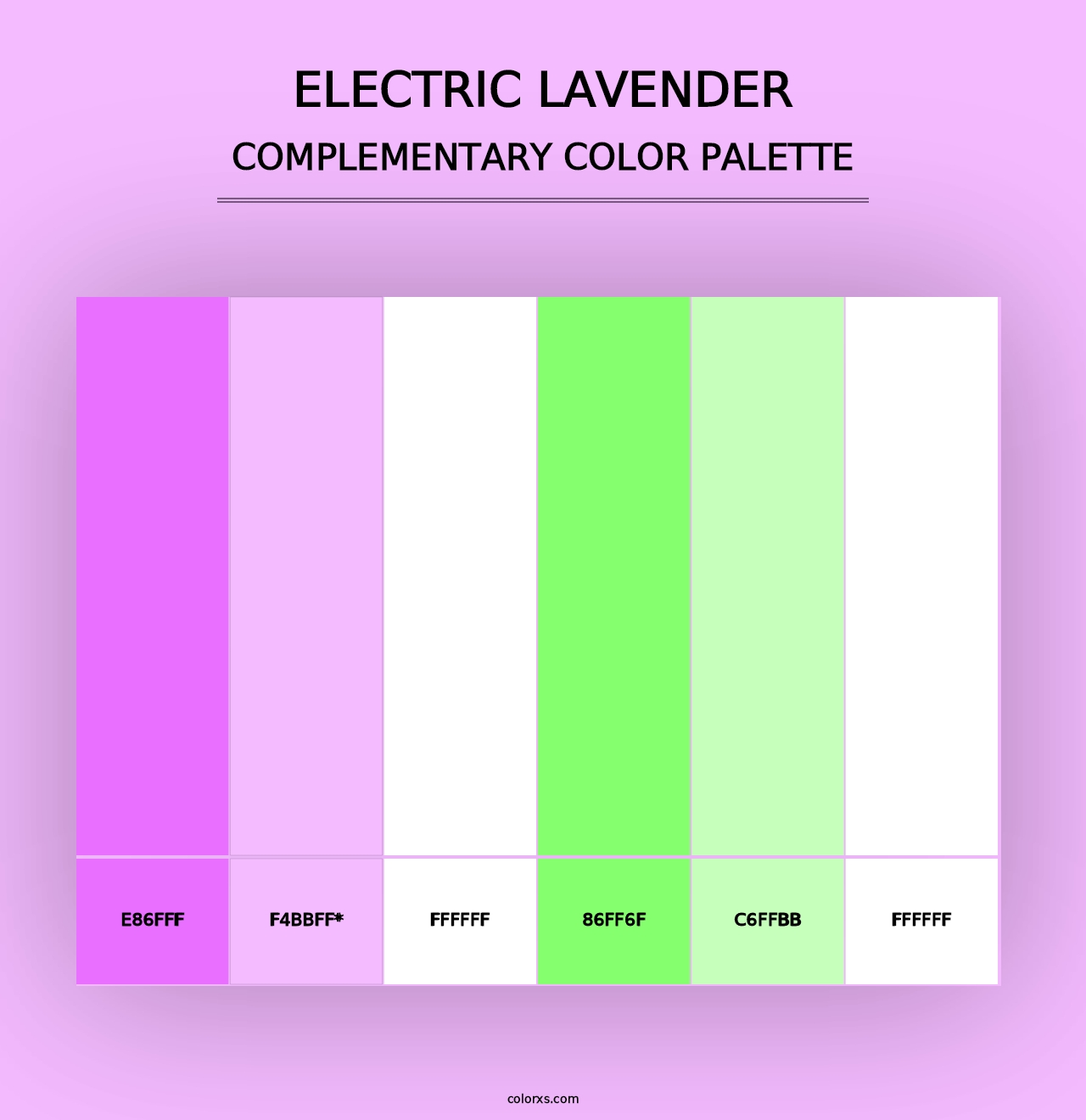 Electric Lavender - Complementary Color Palette