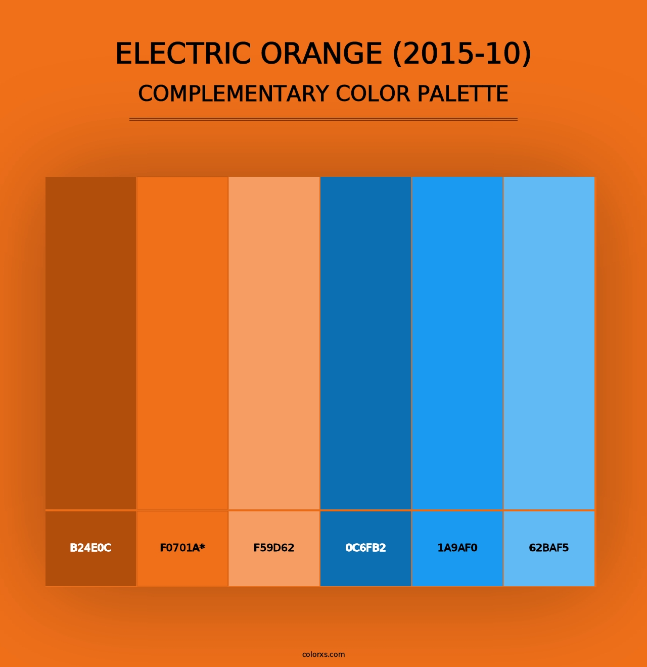 Electric Orange (2015-10) - Complementary Color Palette