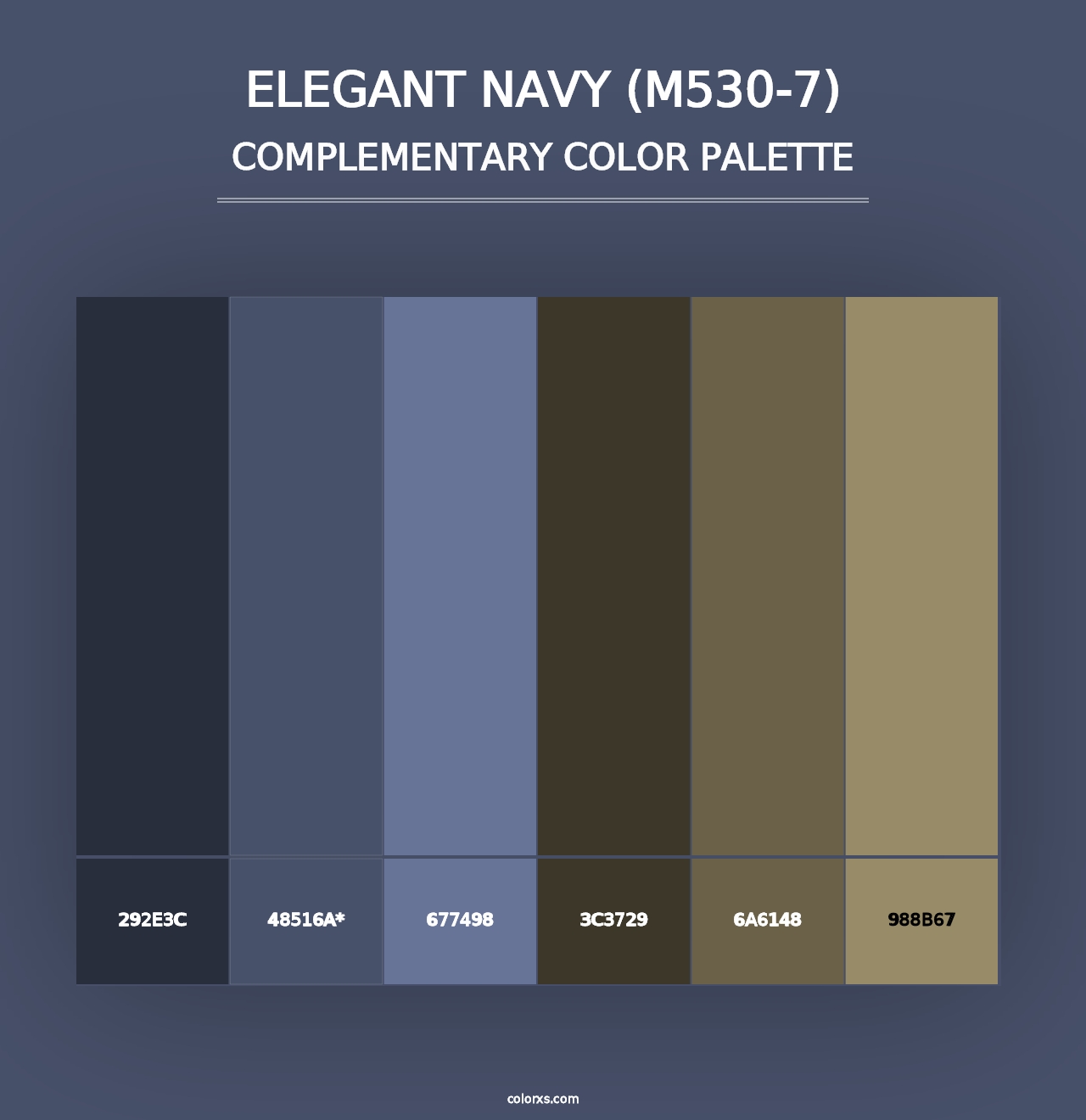 Elegant Navy (M530-7) - Complementary Color Palette