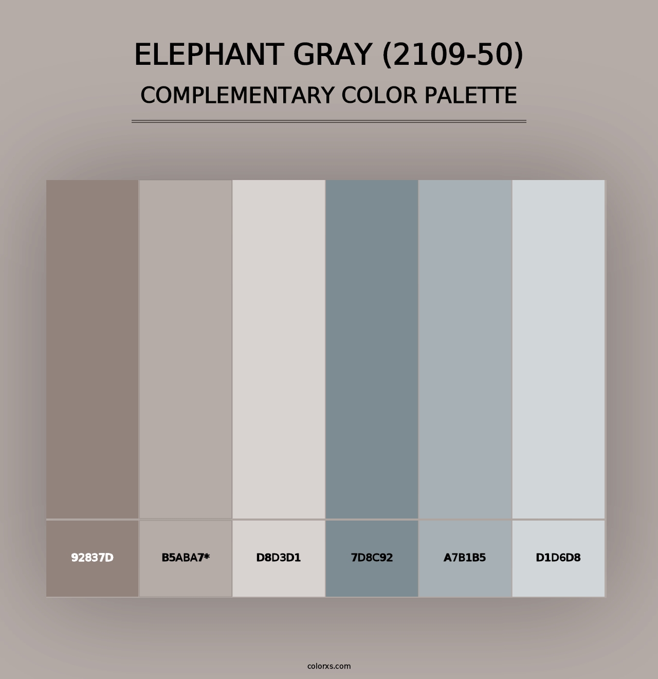 Elephant Gray (2109-50) - Complementary Color Palette