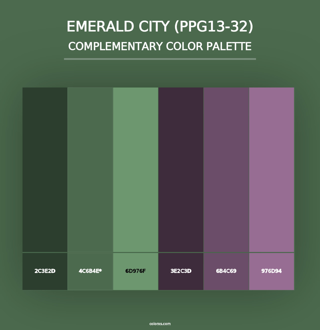 Emerald City (PPG13-32) - Complementary Color Palette