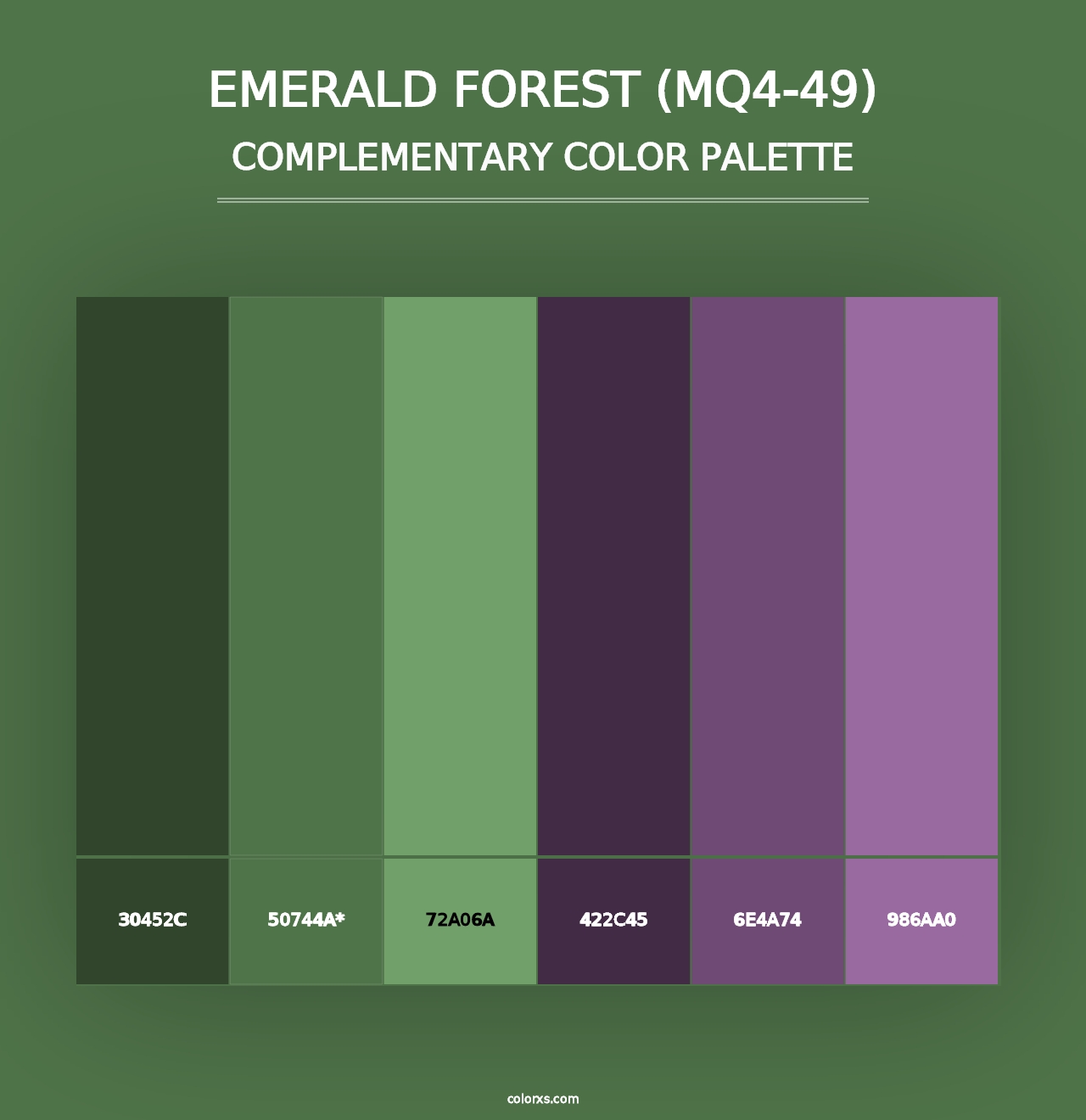 Emerald Forest (MQ4-49) - Complementary Color Palette