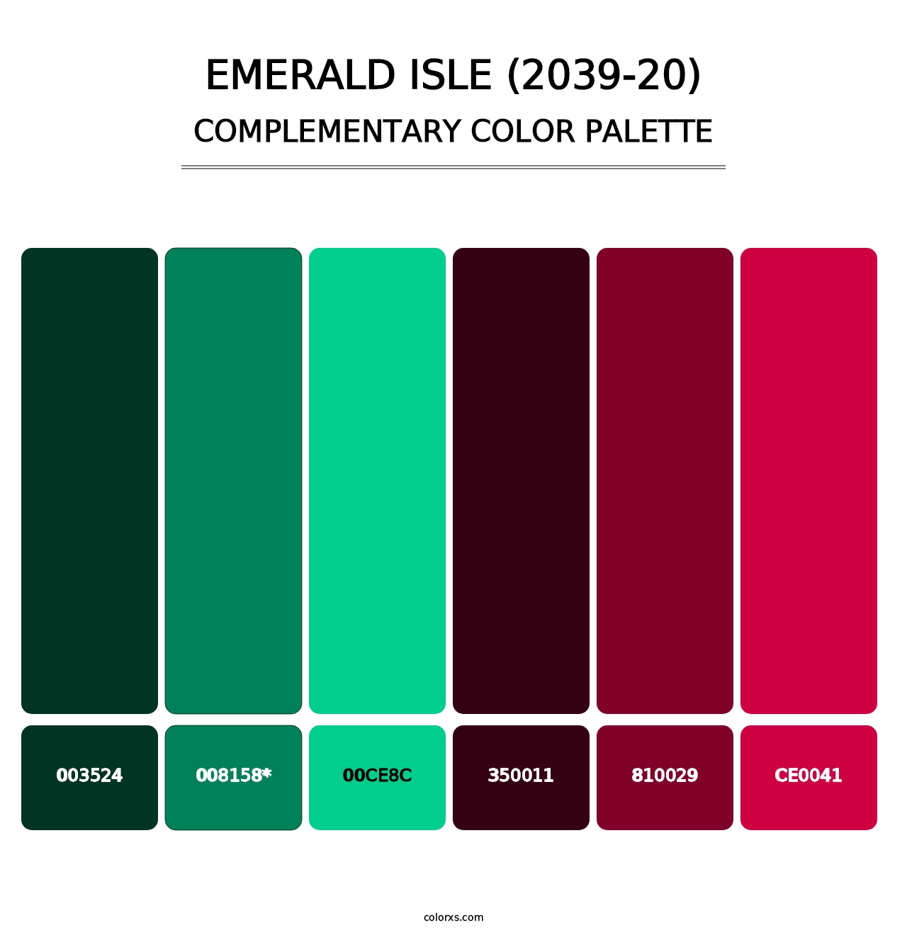 Emerald Isle (2039-20) - Complementary Color Palette