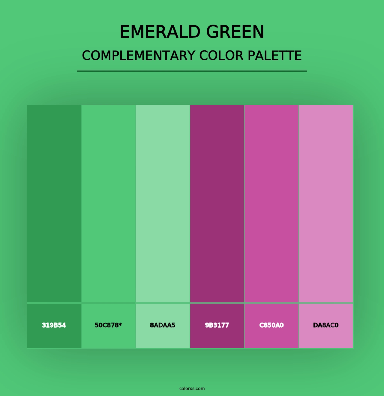 Emerald Green - Complementary Color Palette