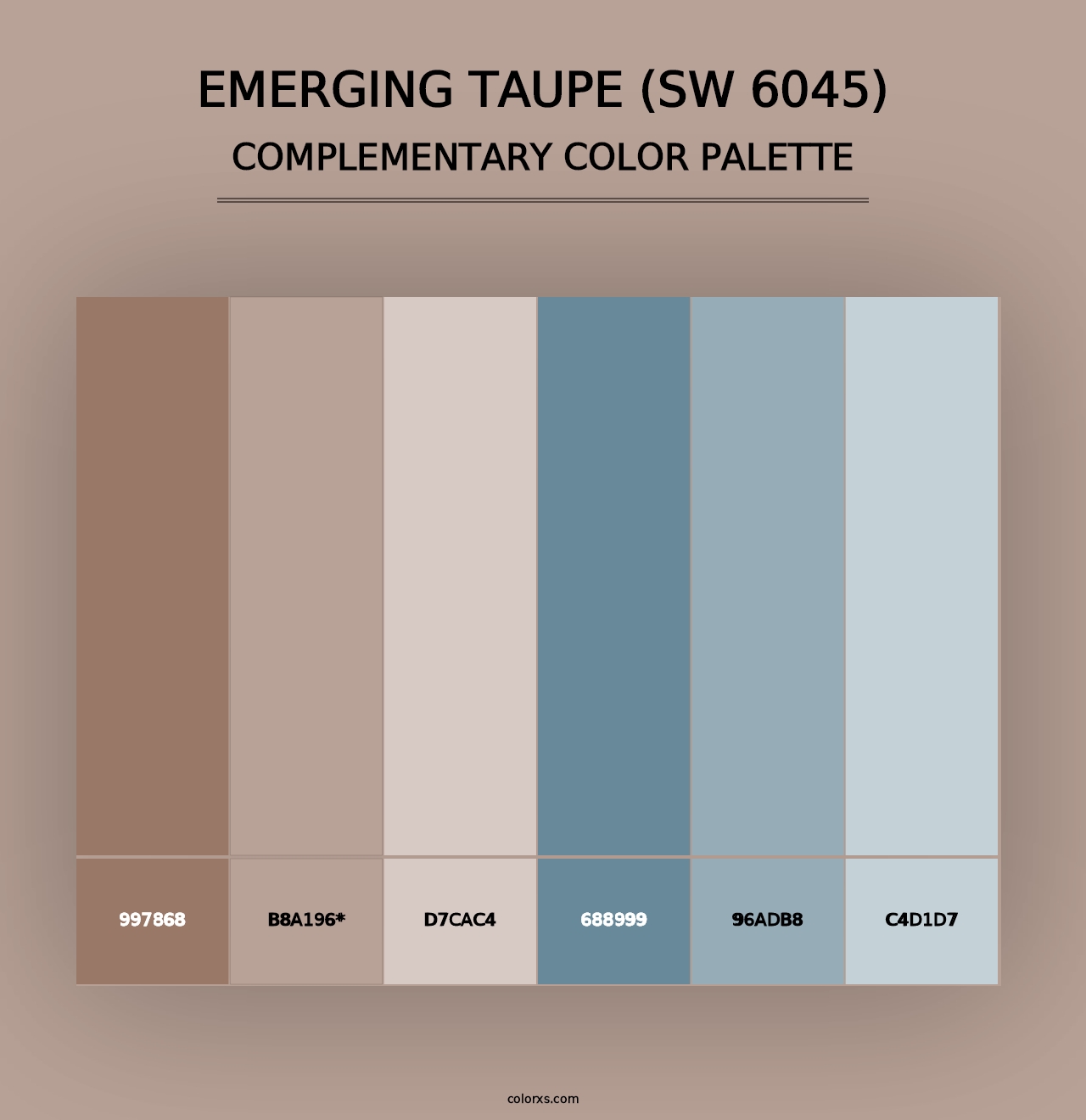 Emerging Taupe (SW 6045) - Complementary Color Palette