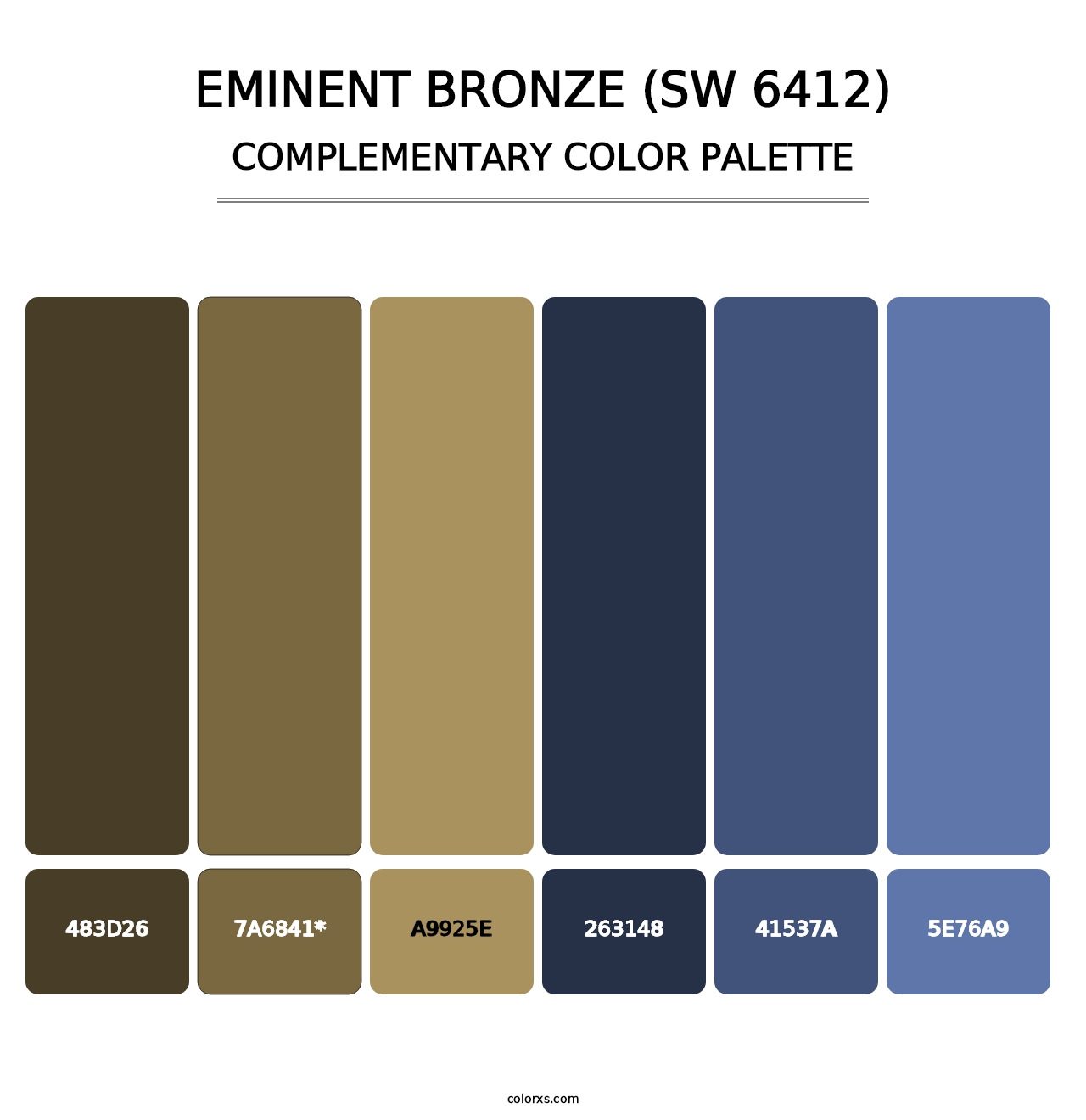 Eminent Bronze (SW 6412) - Complementary Color Palette