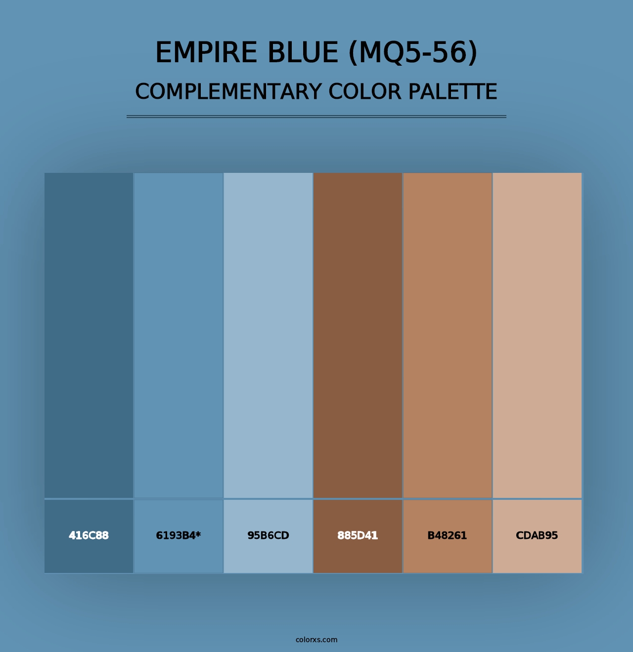 Empire Blue (MQ5-56) - Complementary Color Palette