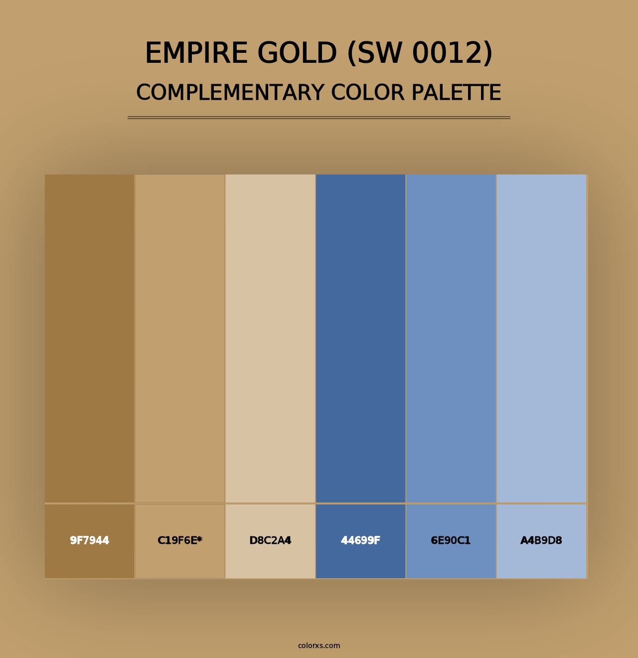 Empire Gold (SW 0012) - Complementary Color Palette