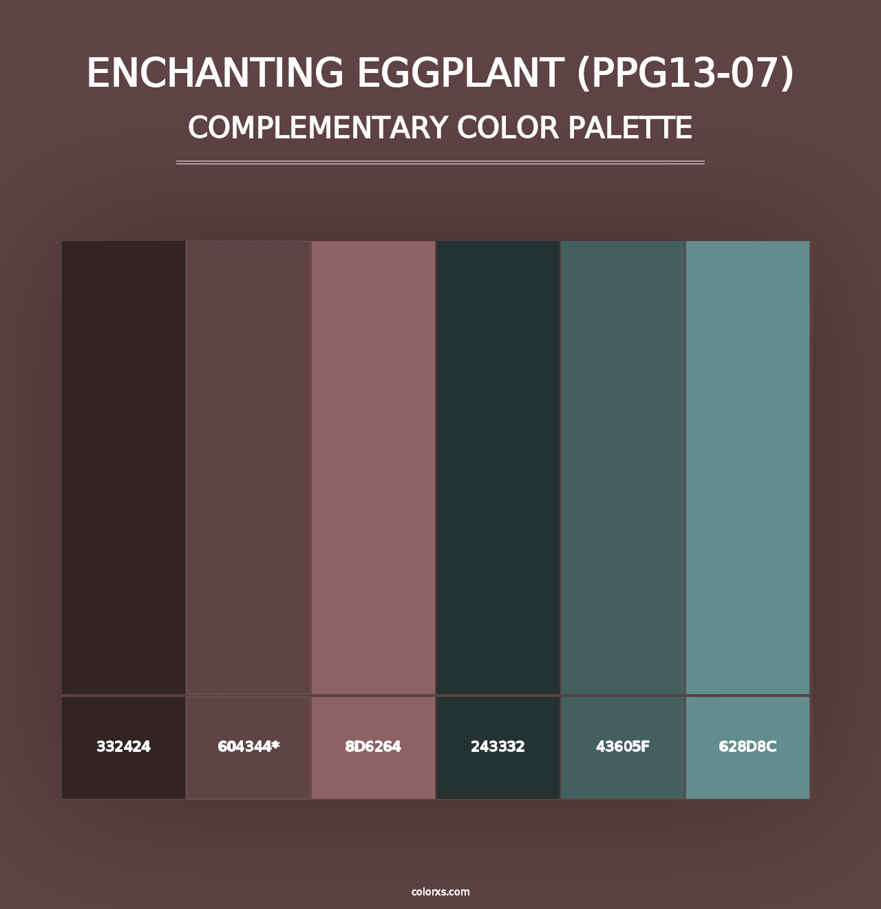 Enchanting Eggplant (PPG13-07) - Complementary Color Palette