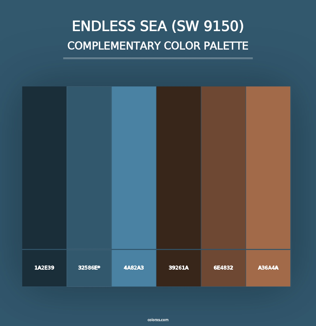 Endless Sea (SW 9150) - Complementary Color Palette