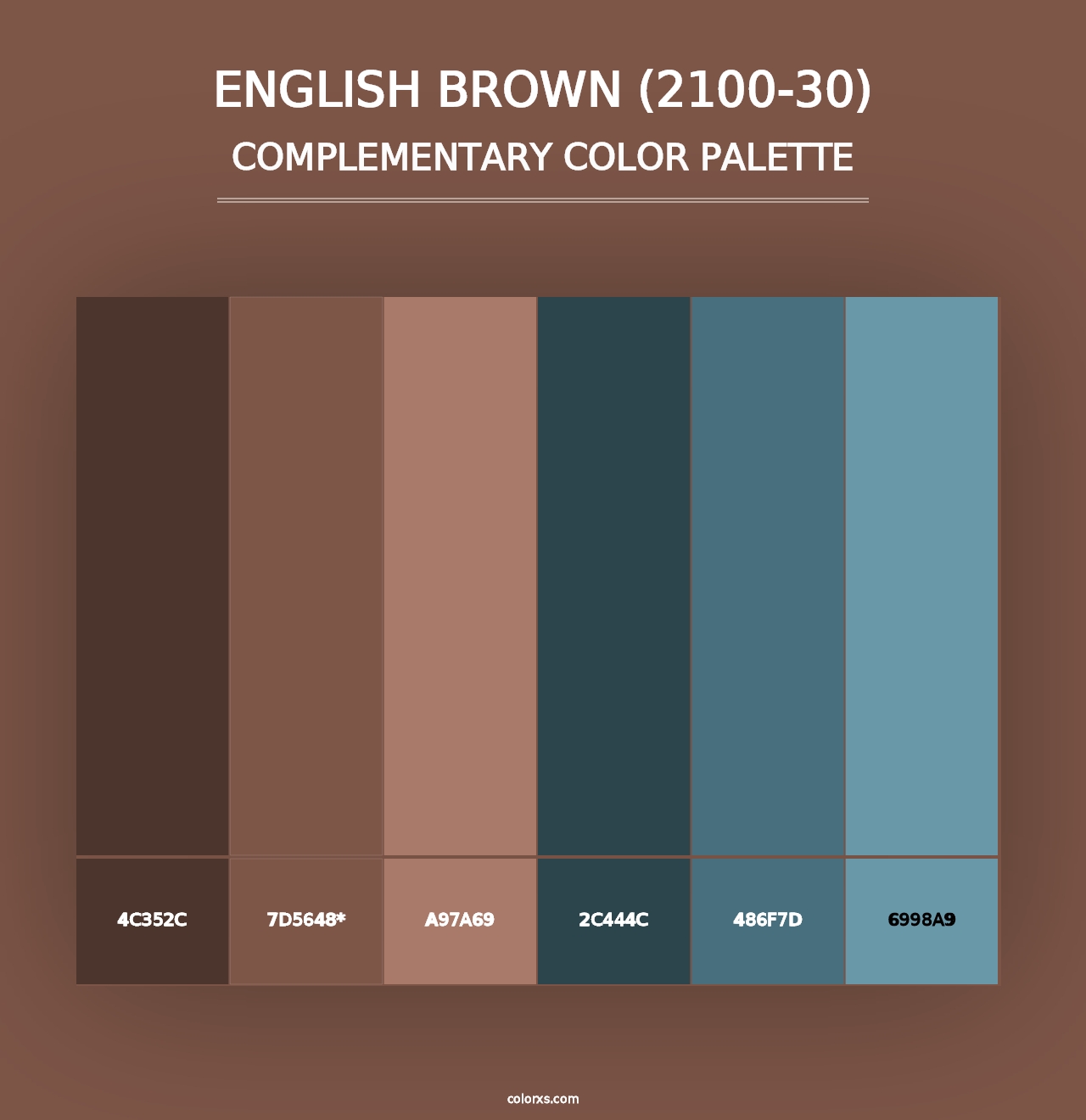 English Brown (2100-30) - Complementary Color Palette