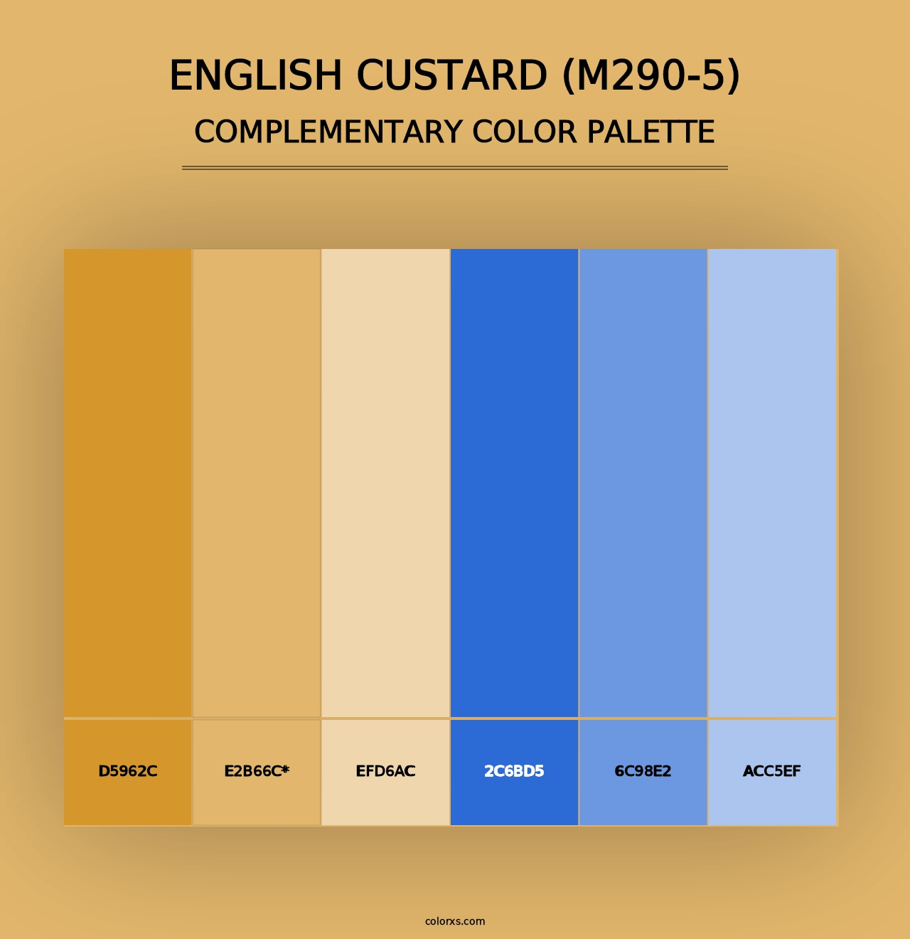 English Custard (M290-5) - Complementary Color Palette