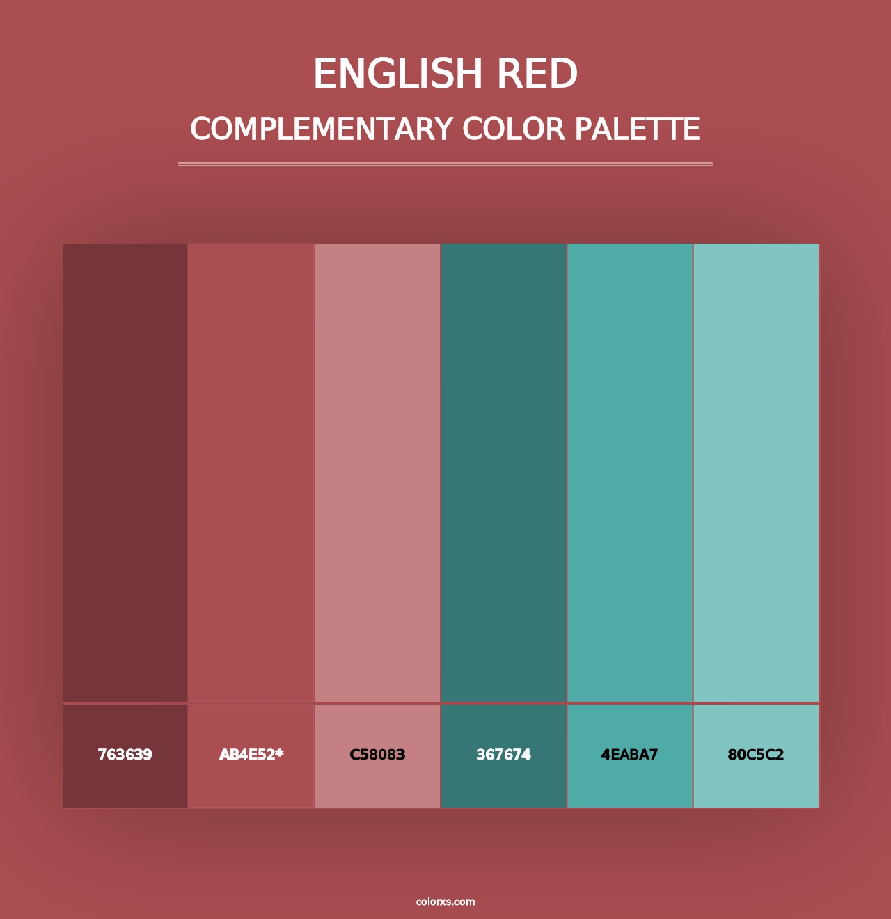 English Red - Complementary Color Palette