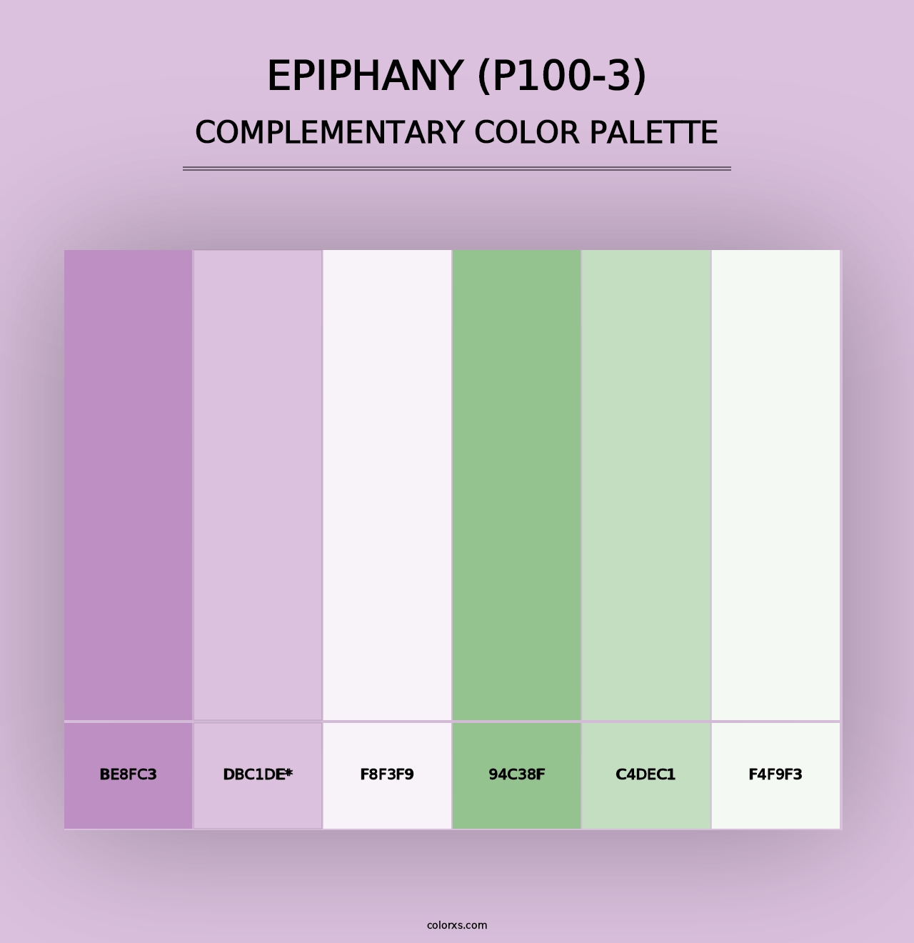 Epiphany (P100-3) - Complementary Color Palette