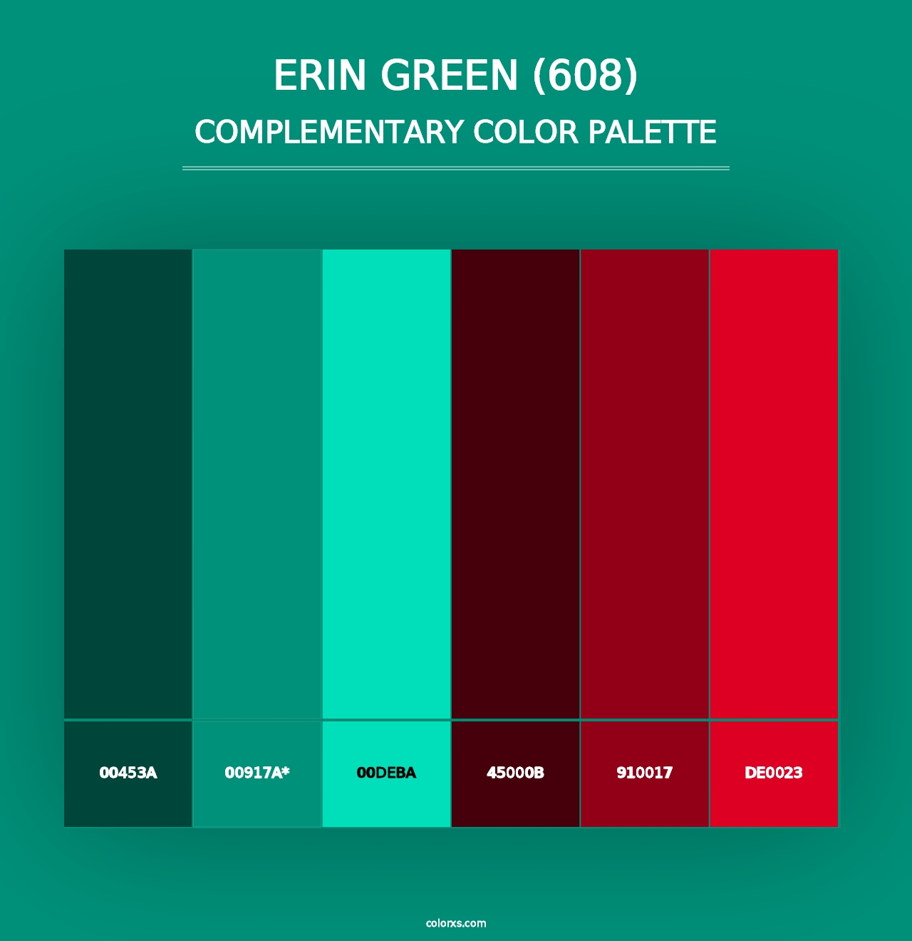 Erin Green (608) - Complementary Color Palette