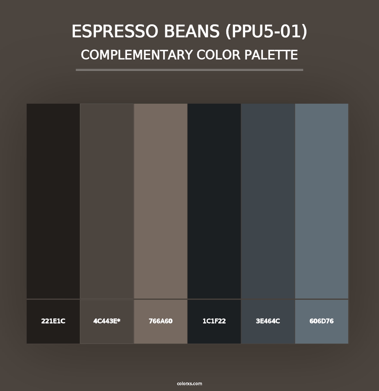 Espresso Beans (PPU5-01) - Complementary Color Palette