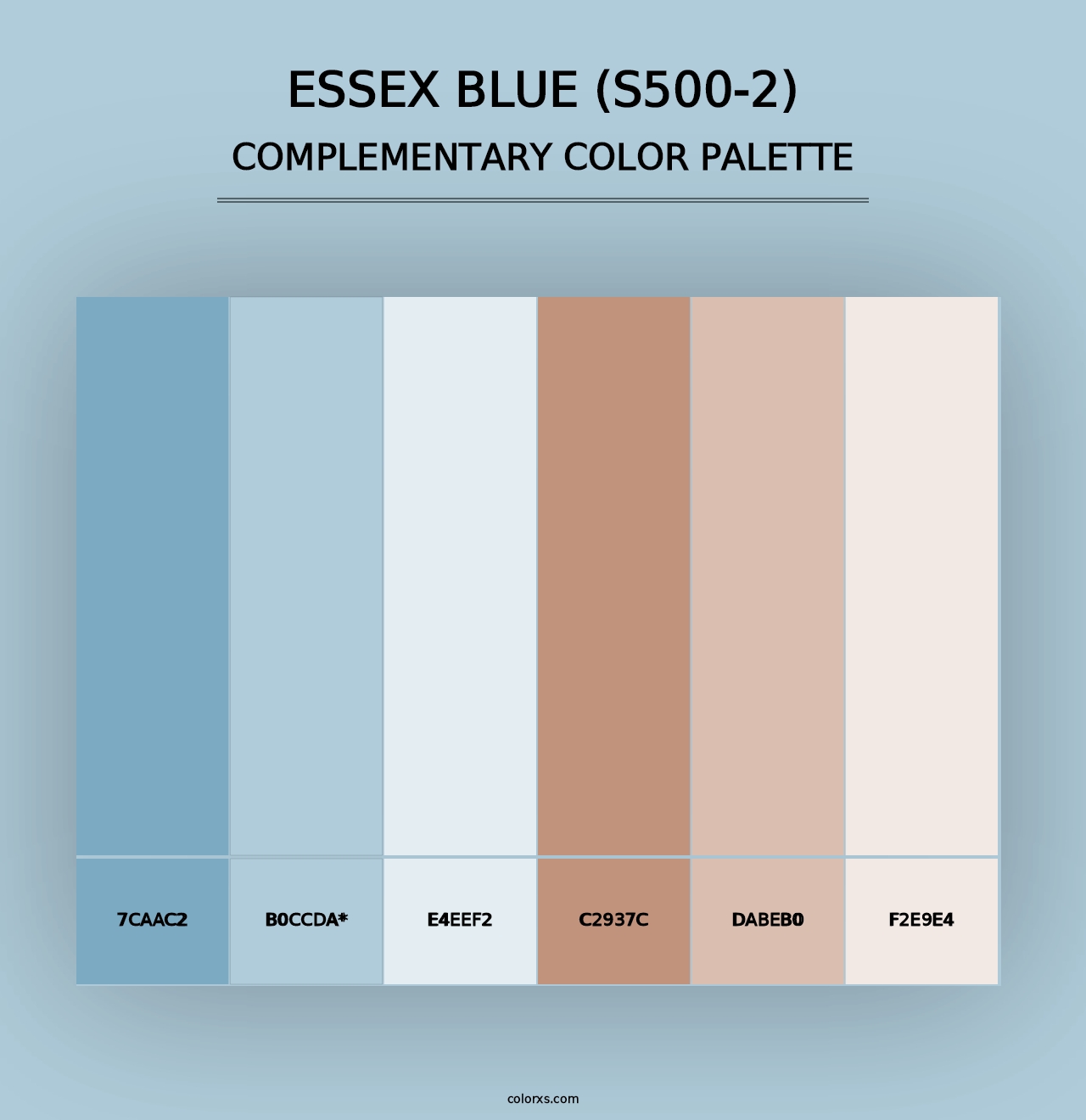 Essex Blue (S500-2) - Complementary Color Palette