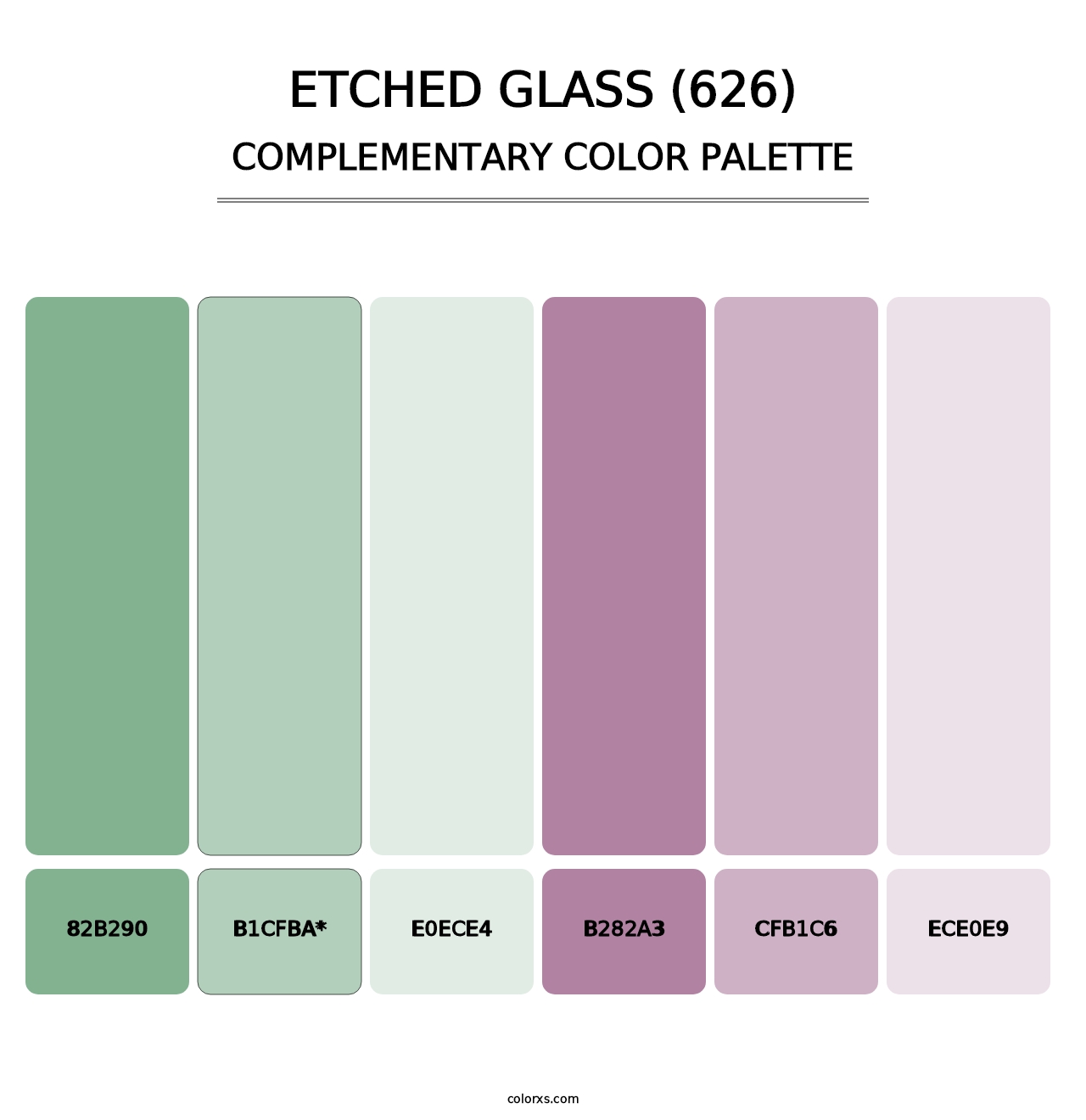 Etched Glass (626) - Complementary Color Palette